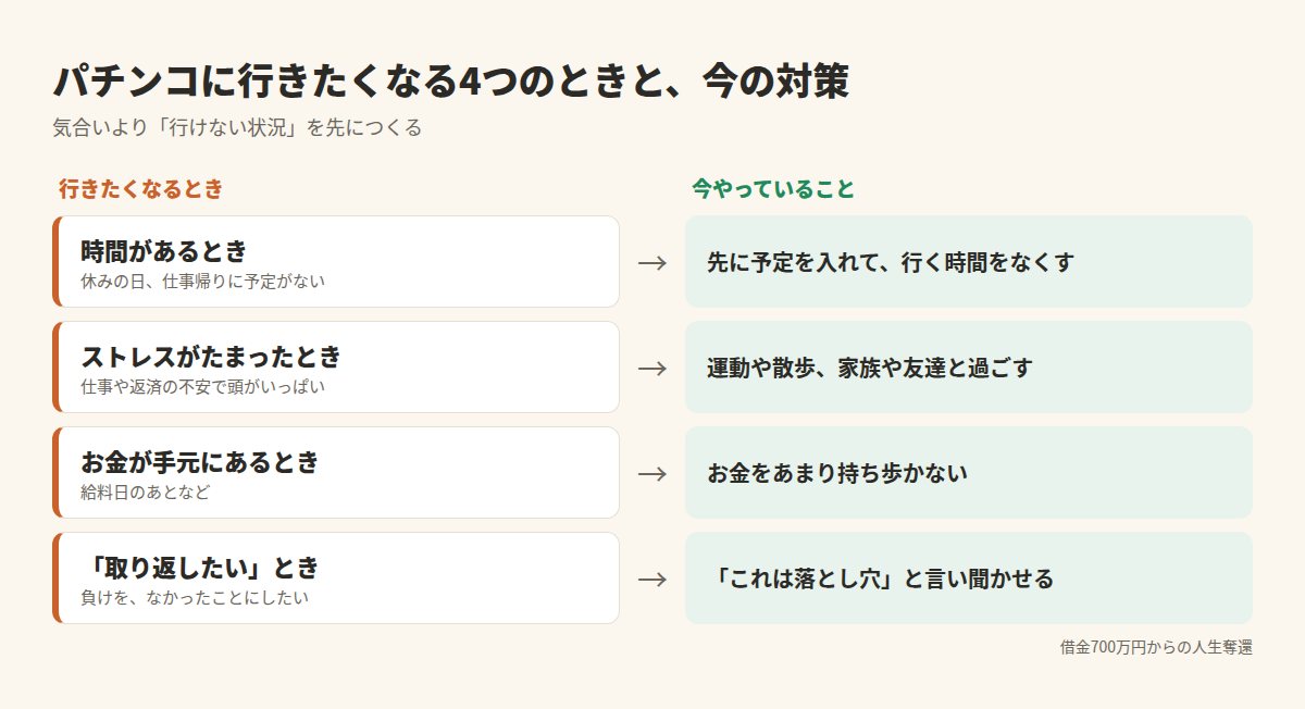 パチンコに行きたくなる4つのときと今の対策