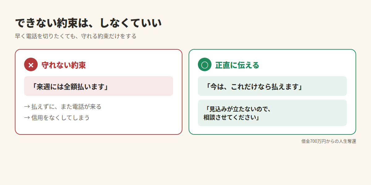 できない約束はしなくていい